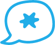 speech bubble with star